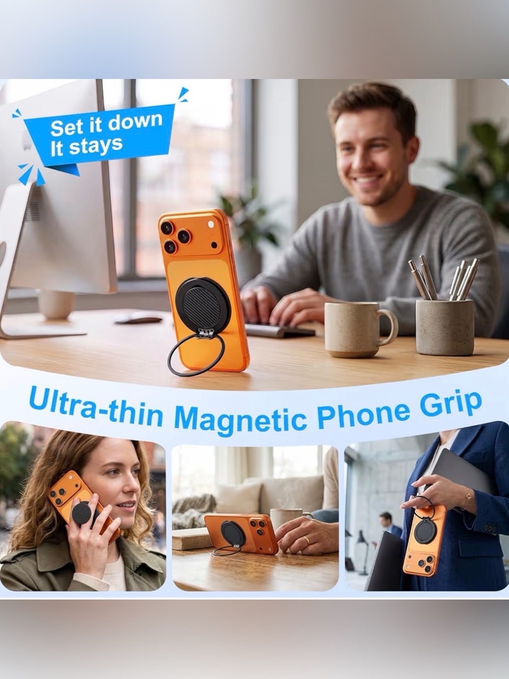 Magnetic Phone Ring Holder